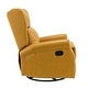 preview thumbnail 85 of 98, Baksoho Faux Leather Manual Swivel Recliner with Metal Base