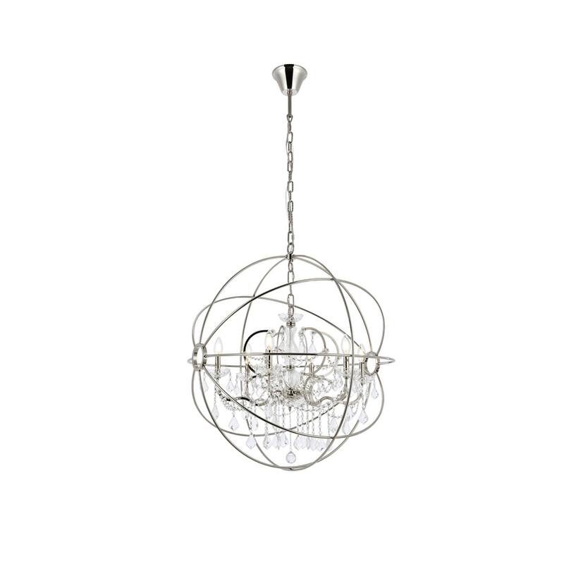 Bombay? Durham Collection Polished Nickel Gyro Pendant Lamp - Polished Nickel Gyro Pendant Lamp