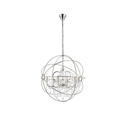 Bombay? Durham Collection Polished Nickel Gyro Pendant Lamp