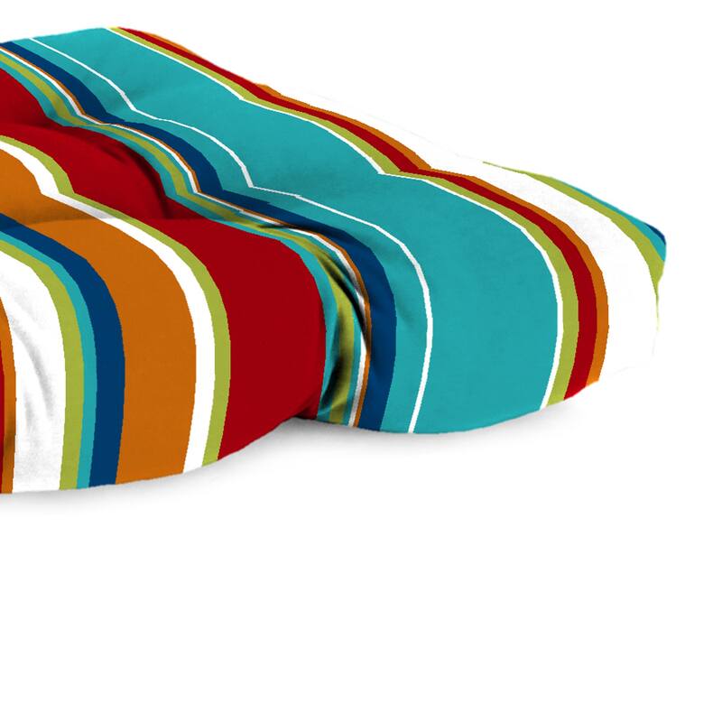 44" x 18" Contoured Outdoor Wicker Bench Cushion - 18'' L x 44'' W x 4'' H
