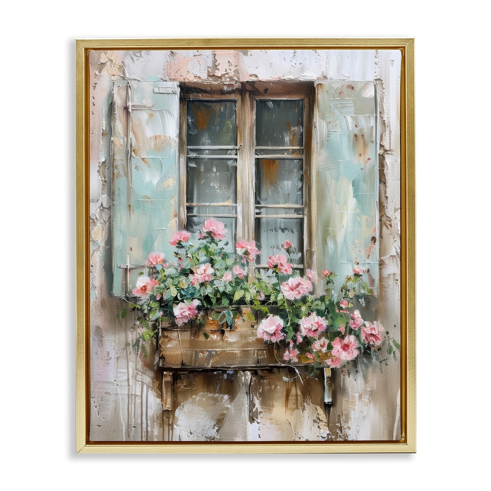 Stupell French Country Window Framed Floater Canvas Wall Art Design By Arlington Prints