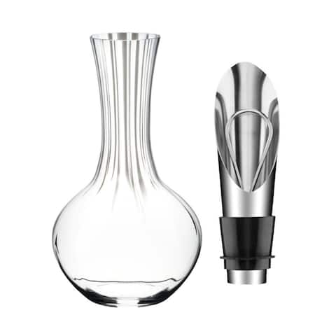 Riedel Performance Wine Decanter (36 oz) and Wine Pourer with Stopper