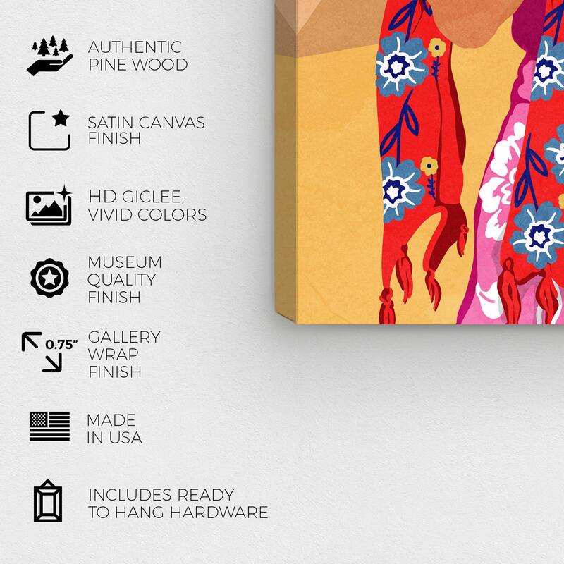 Wynwood Studio Fashion and Glam Sunshine Woman Pink and Modern & Contemporary Wall Art Canvas Print