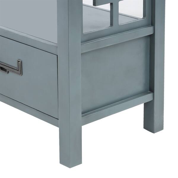 Shop Console Sofa Table With Two Bottom Drawers Antique Navy