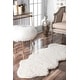 preview thumbnail 1 of 9, Nuloom Handmade Faux Sheepskin Shag Rug - 2' x 4'5" 2' x 4'5" - Natural - Hide-Shaped
