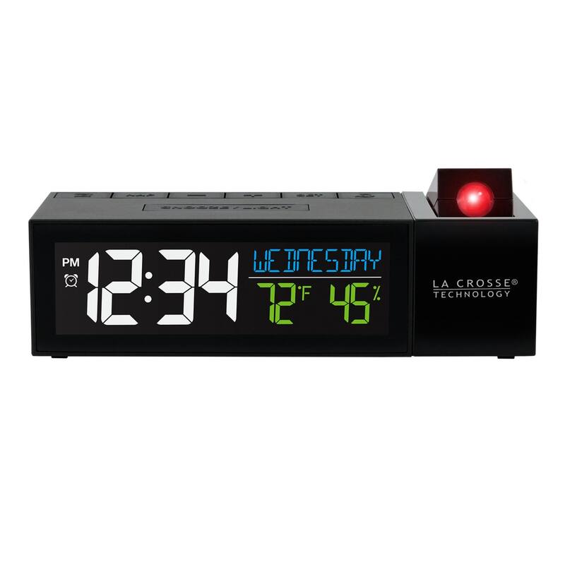 6.5" Black and Red Pop Up Projection Alarm Clock