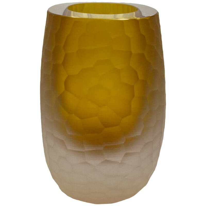 Handmade Glass Vase in Amber