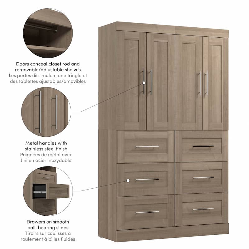 Pur 50W Closet Organization System with Drawers by Bestar