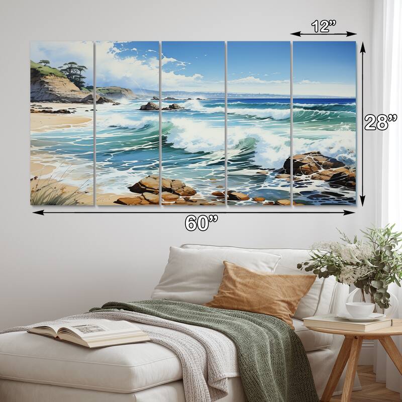 Designart "USA Chicago Skyscrapper Reflections" Cityscapes Multipanel Canvas Art Print set