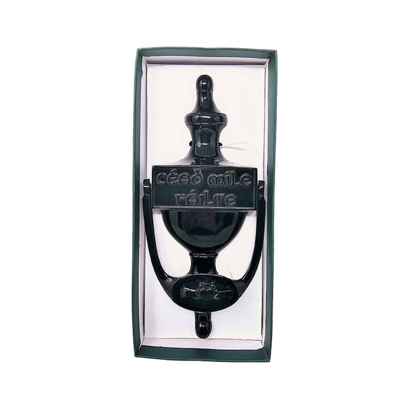 Medium Cead Mile Failte Claddagh Door Knocker - Antique Brass