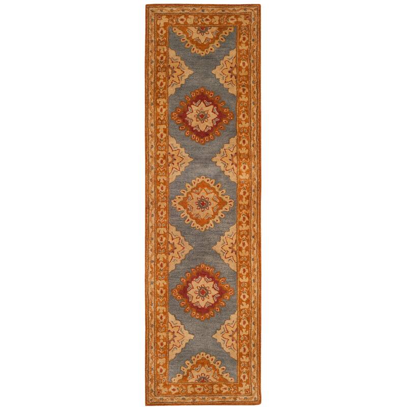 SAFAVIEH Handmade Heritage Surf Traditional Oriental Wool Rug
