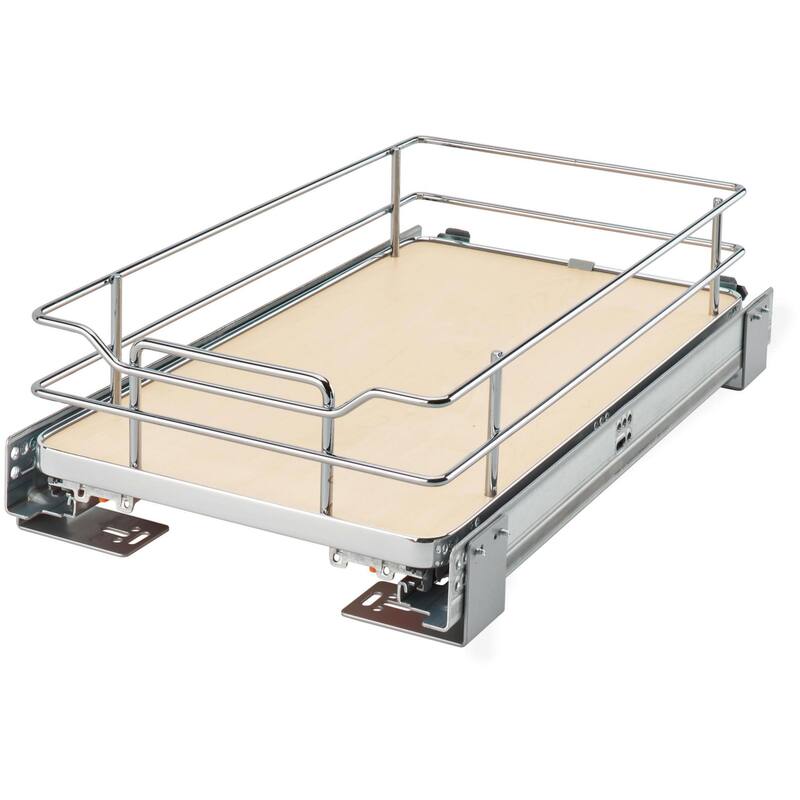 Rev-A-Shelf 5330 Series 11-1/2 Inch Pull Out Cabinet Organizer Basket - Maple