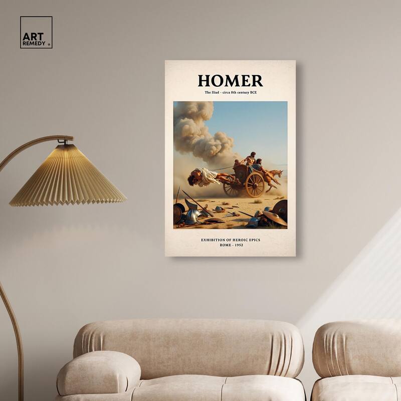Iliad Illustrated Canvas by Art Remedy, Gallery Wrapped
