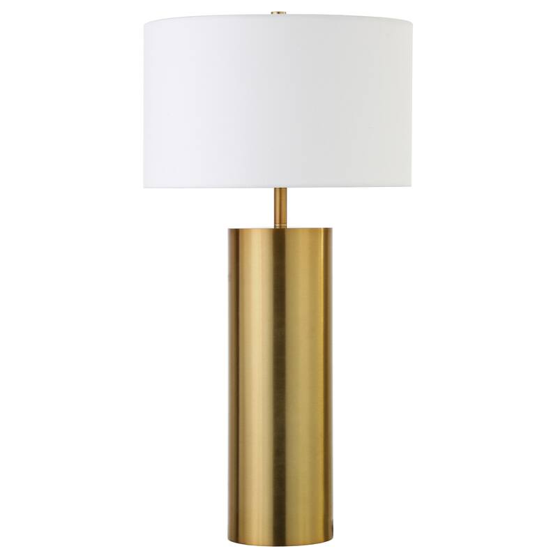 York 29.5" Tall Table Lamp with Fabric Shade - Gold