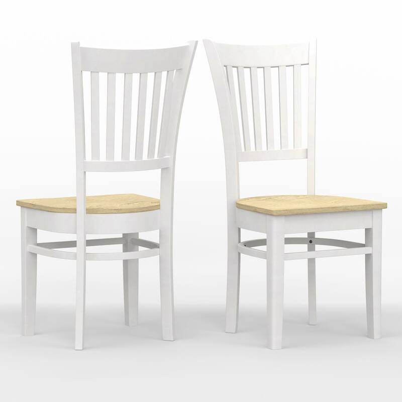 5-Piece Dining Set, 48" Rectangle Wood Table and Spindle Chairs