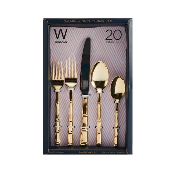 Wallace Bamboo Gold 20-Piece Flatware Set - Bed Bath & Beyond