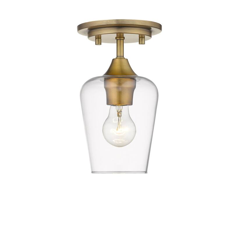 Bellevue ZCF39848 Celia 6" Wide Semi-Flush Ceiling Fixture - Olde Brass