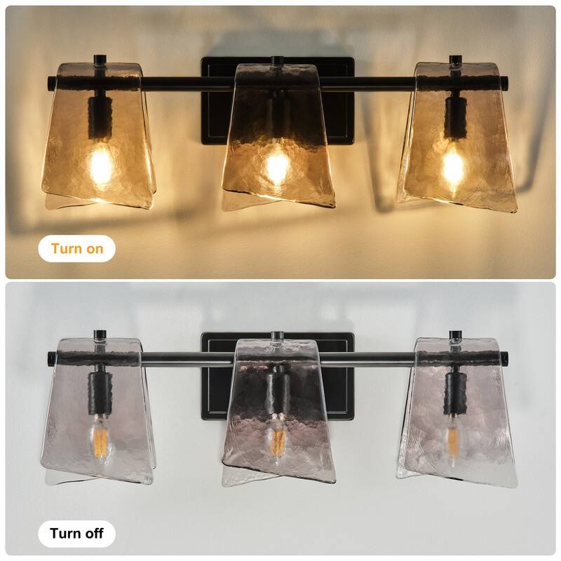 Starsky 3 - Light Modern Dimmable Gray Glass Bathroom Vanity Light