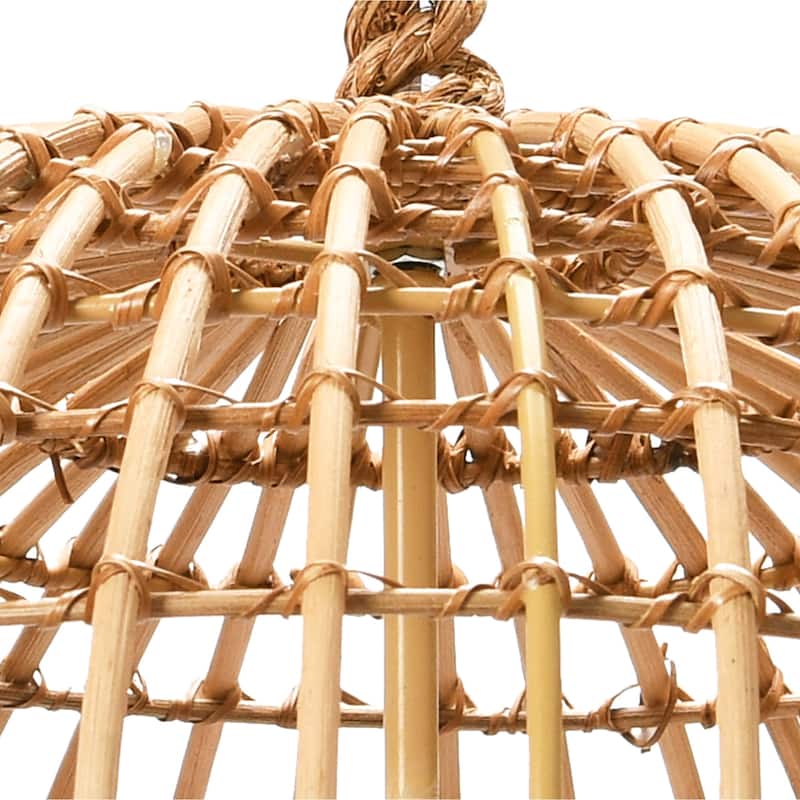 Open-Weave Wicker Ceiling Light