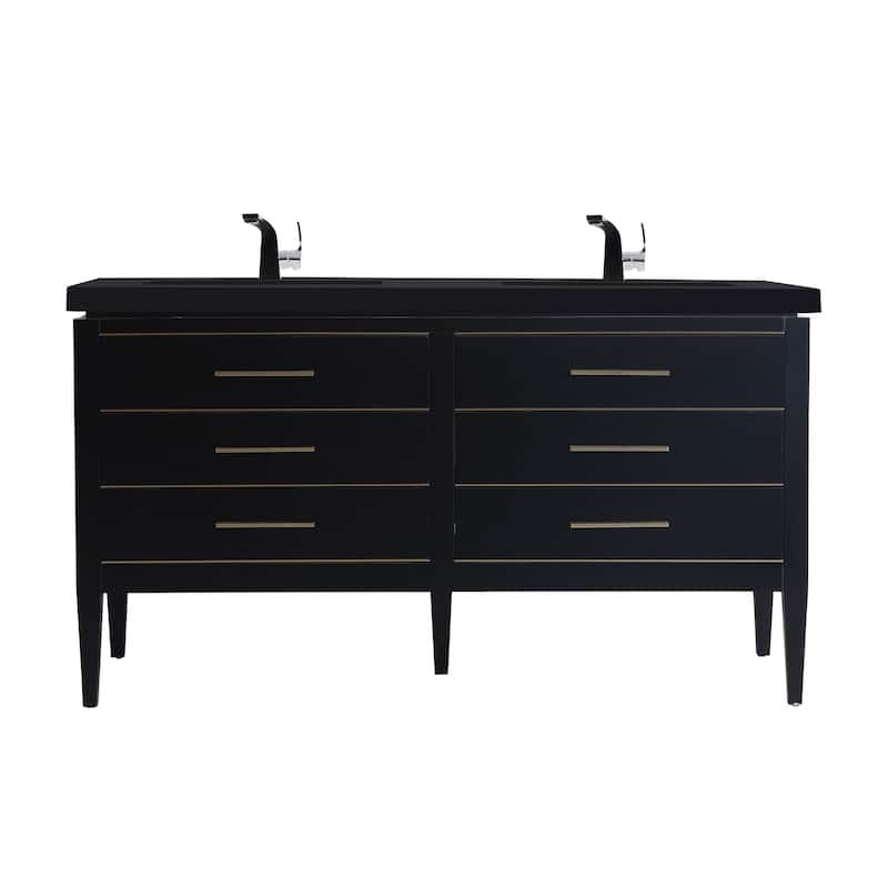 Ayer 60" Double Bathroom Vanity Set