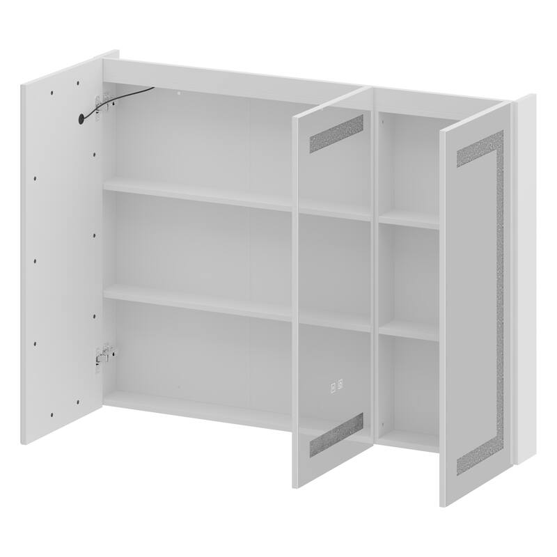 Wall LED Bathroom Cabinet with Lighting and Defogger Medicine Cabinet