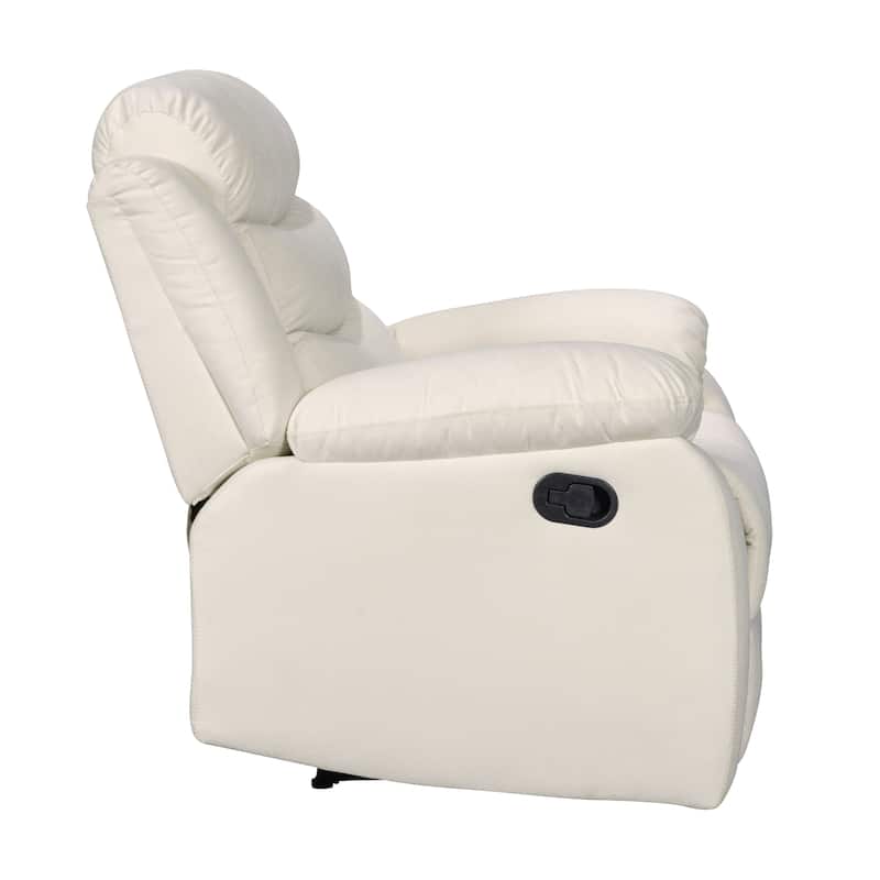 Q-Max Manual Recliner Chair with Overstuffed Cushions for Bedroom and Living Room Reclining Single Sofa Chair