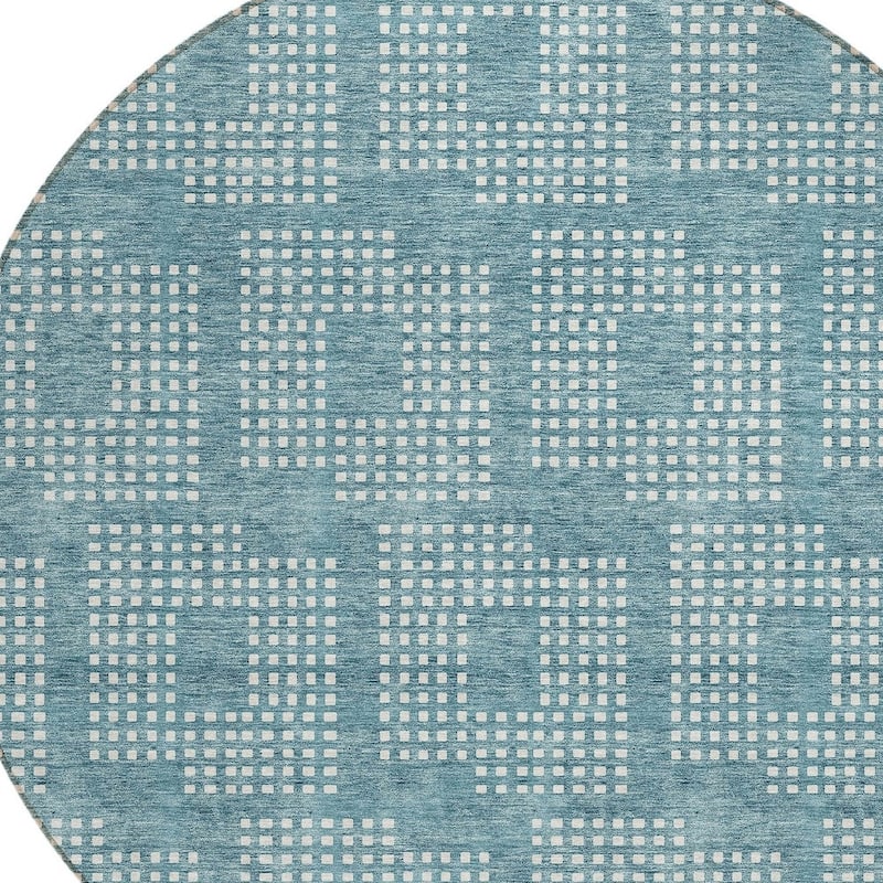HomeRoots Geometric Transitional Rectangle Outdoor Rug