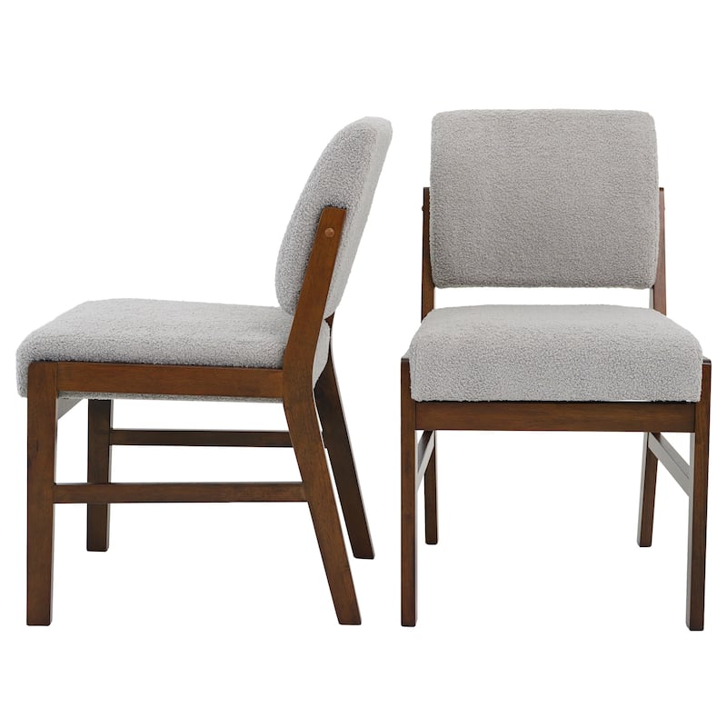 Oliver Upholstered Boucle Fabric Dining Chair (Set of 2)