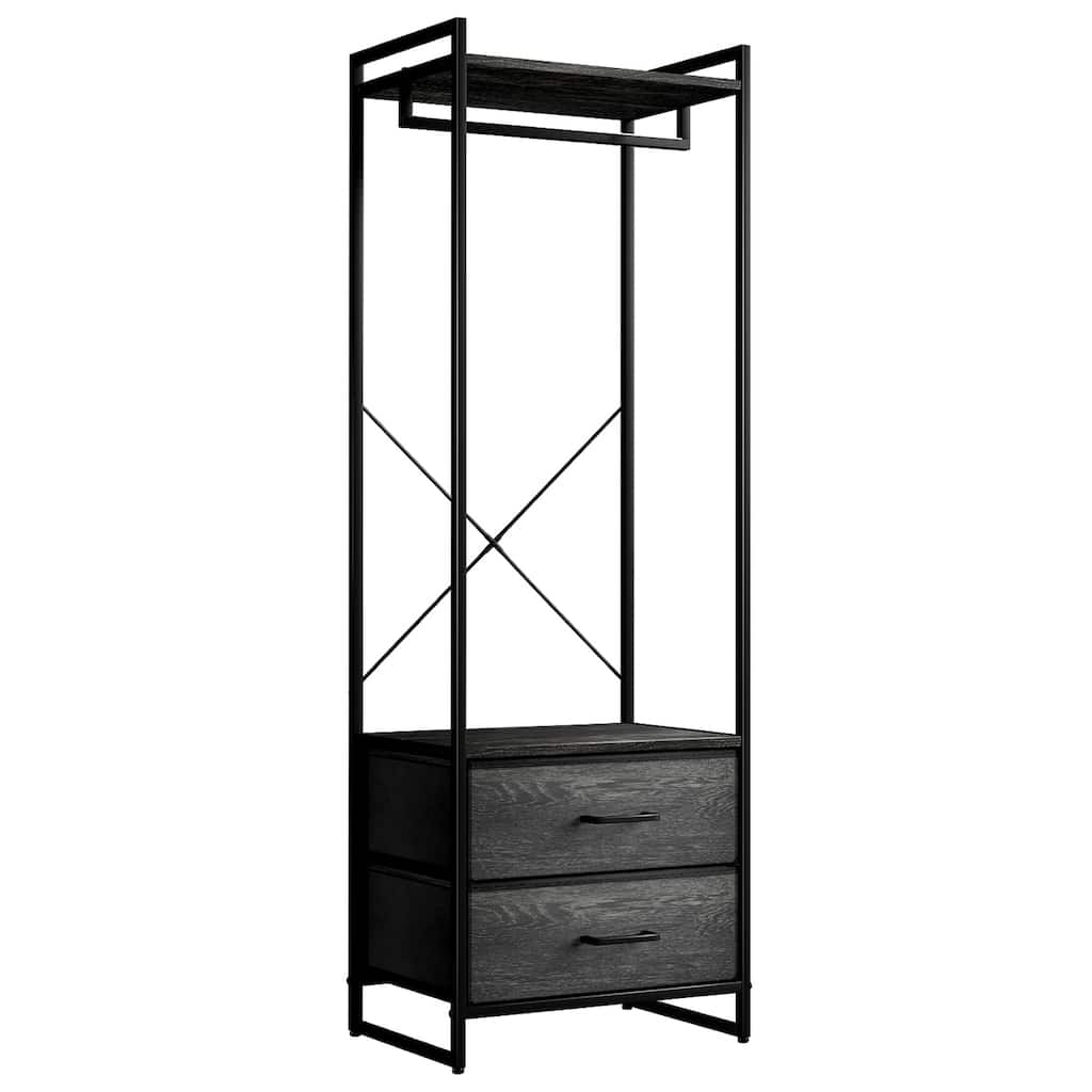 Sorbus 2 Drawer Tall Clothing Rack Storage