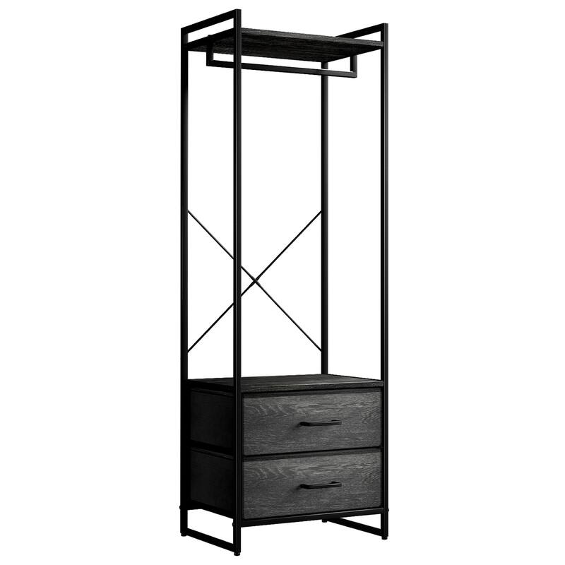 Sorbus 2 Drawer Tall Clothing Rack Storage