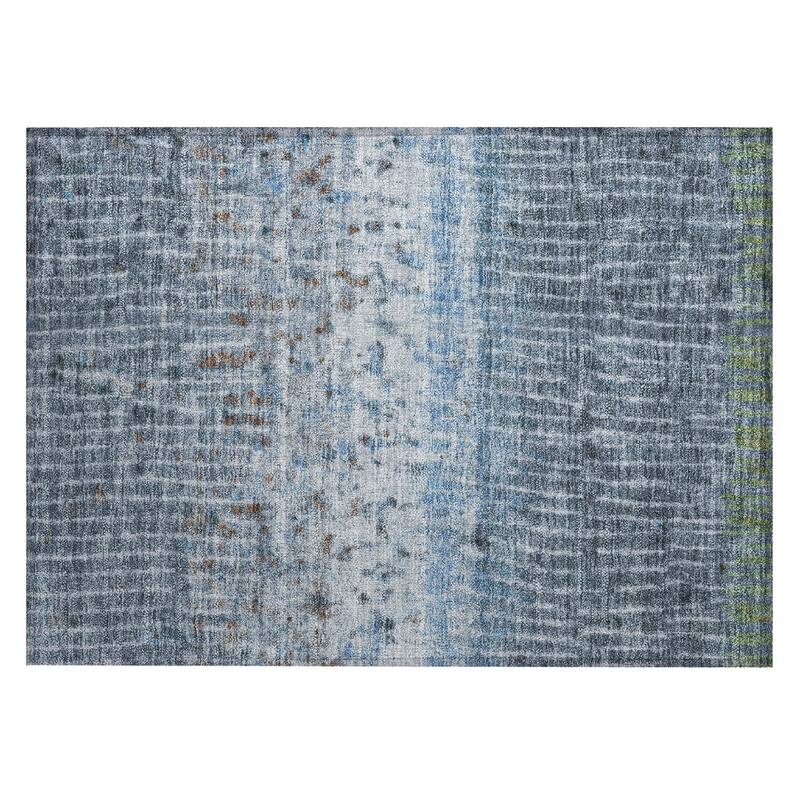 Machine Washable Indoor/ Outdoor Boho Modern Chantille Rug