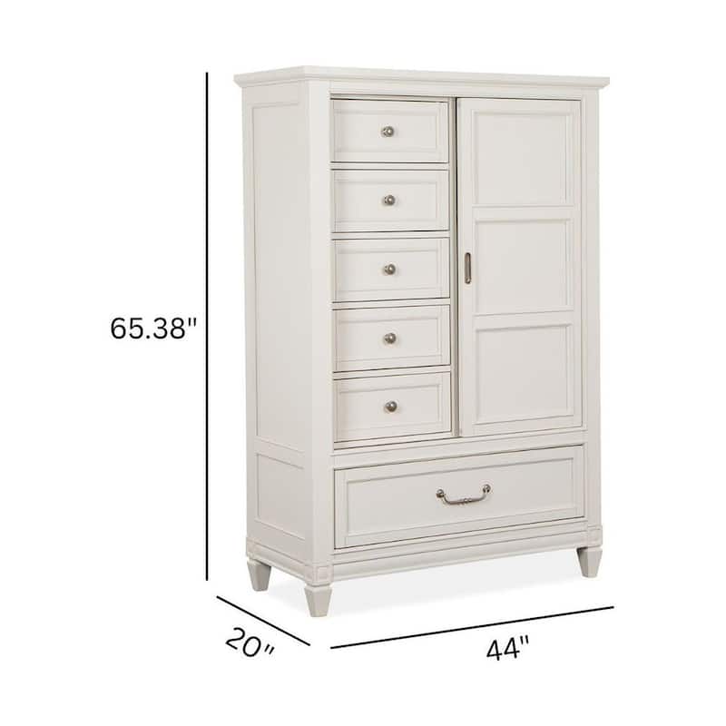Magnussen Home Willowbrook Egg Shell White with Slight Rub Through Door Chest