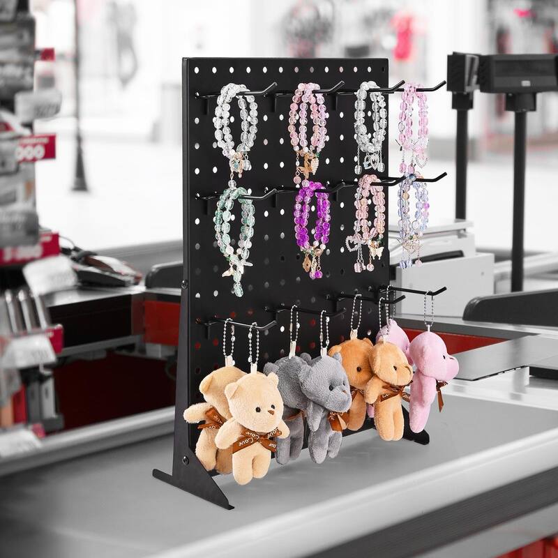 Tabletop Pegboard Stand 4 Pieces with Durable Steel Panels for Displaying Items - 17.32 x 12.99 x 4.49 in