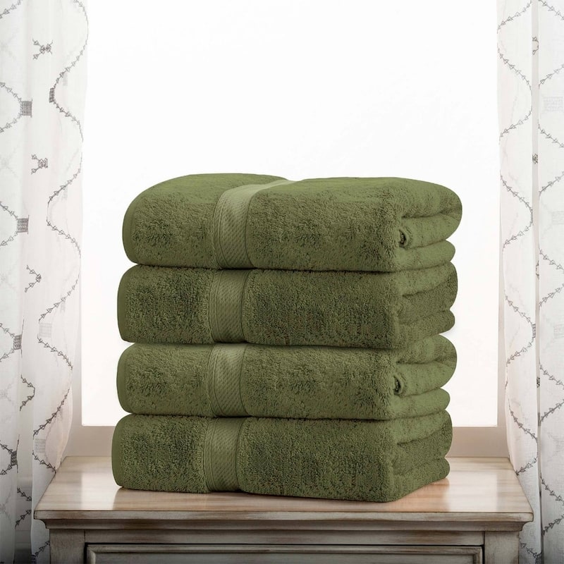 Superior Egyptian Cotton Pile Heavyweight Bath Towel Set of 4