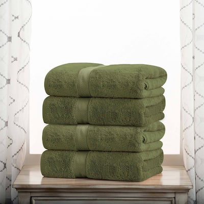 Superior Egyptian Cotton Pile Heavyweight Bath Towel Set of 4