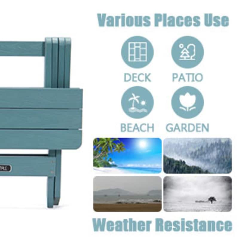 Outdoor Portable Folding Square Table with Fade-Resistant Material
