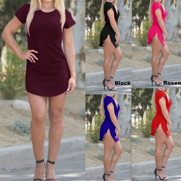 short dress with slits on both sides
