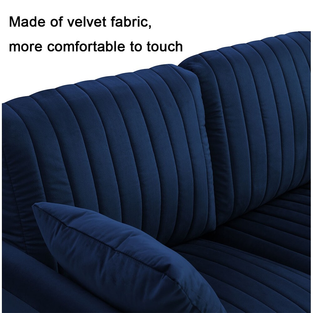Gothic Inspired Royal Blue Velvet Single Sofa - Bed Bath & Beyond - 14426740