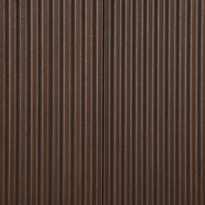 Modern Console Table with Ash Veneer Top & Fluted Base, Metal Accent Entryway Table for Hallway & Living Room