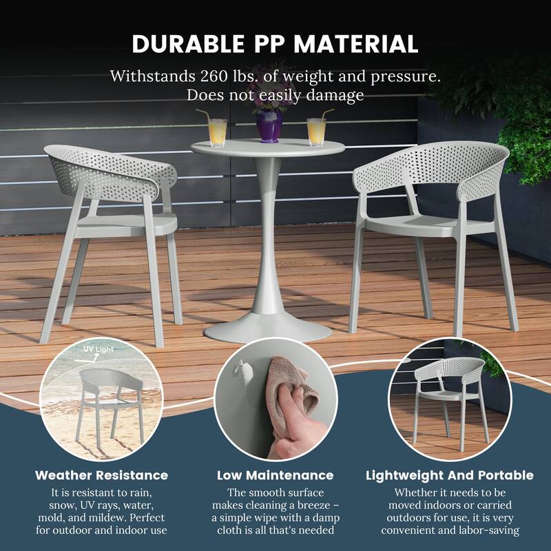 Frond and Form Outdoor Stacking Dining Armchair (Set of 2)