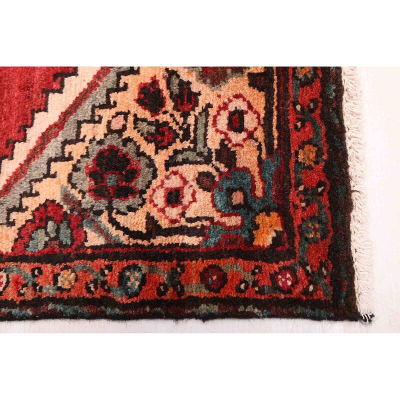 ECARPETGALLERY Hand-knotted Andelz Dark Red Wool Rug - 3'5 x 7'9