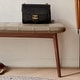 preview thumbnail 11 of 17, GDFStudio - Belvidere Modern Premium Solid Oak Wood Dining Bench with Leather Cushion & High-Density Soft Sponge Filling
