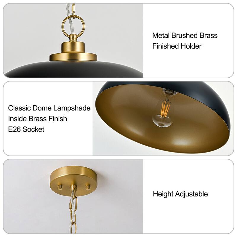 Modern Industiral Dome Pendant Lights for Kitchen Island