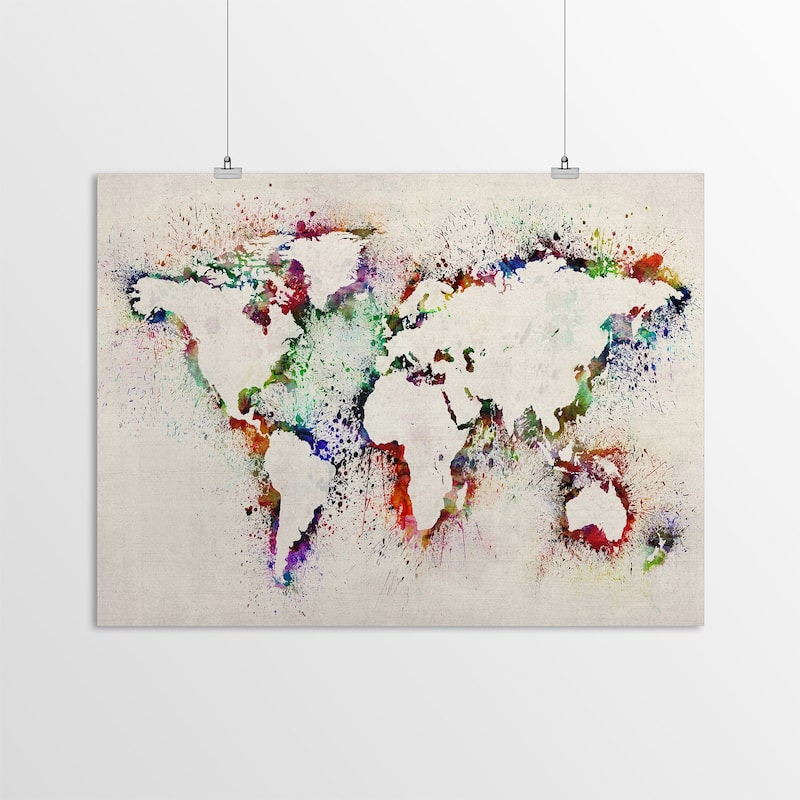 Americanflat Poster Art Print - World Map Color 3 by Michael Tompsett ...