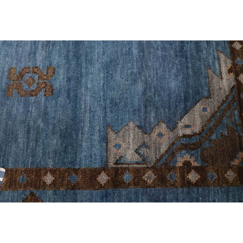 ECARPETGALLERY Hand-knotted Jules Serapi Dark Blue Wool Rug - 8'2 x 9'11