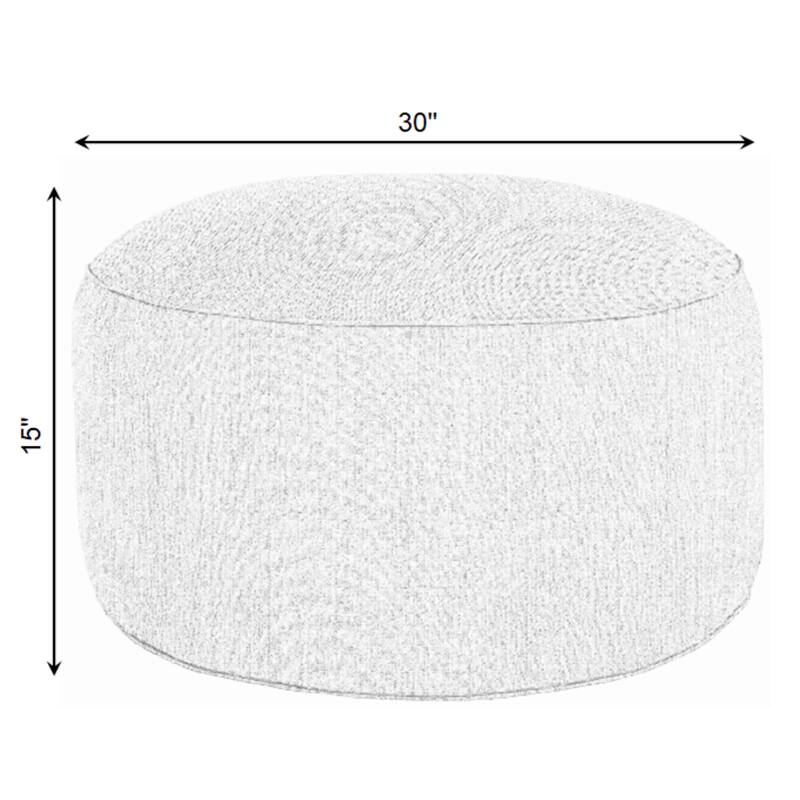 Sorra Home Velvet Shimmer Indoor Textured Round Bean Pouf/Ottoman
