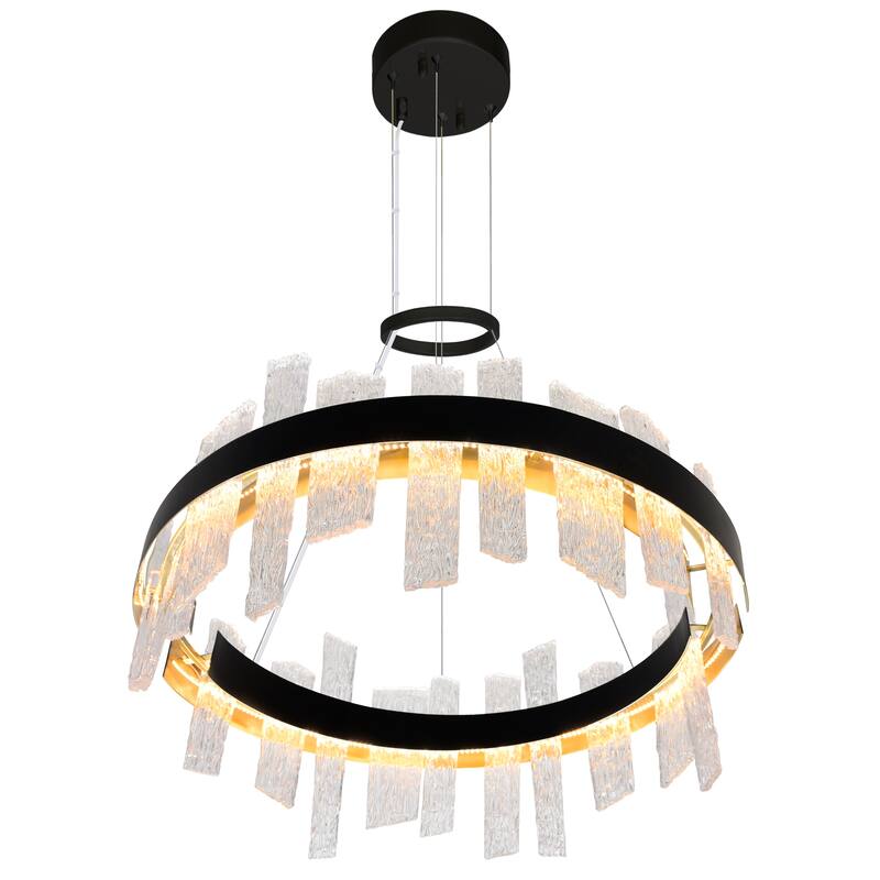 Guadiana 32 in LED Black Chandelier