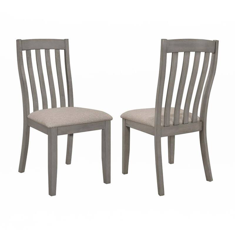 Set of 2 Dining Chairs with Upholstered Seat