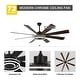 preview thumbnail 53 of 118, 20"/24"/72" Oaks Aura Cotti Low Profile Dimmable Smart Ceiling Fan with Lights 6-Speed Flush Mount Modern Remote