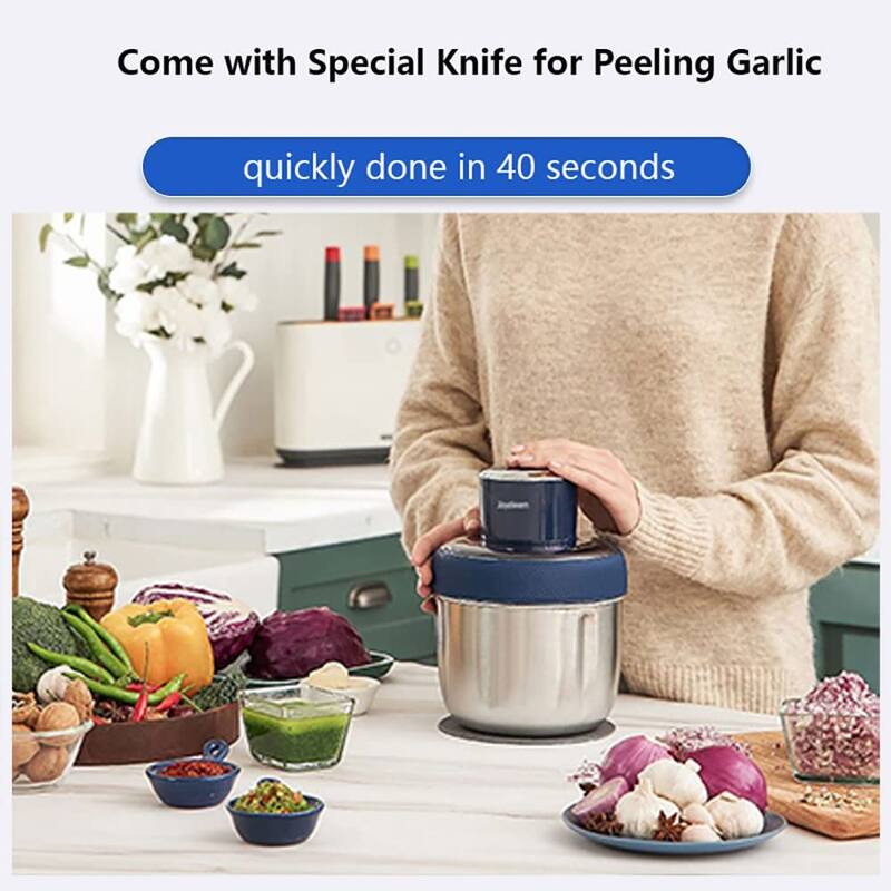 Electric Food Processor,Meat Grinder with Garlic Peeler,Vegetable Fruit